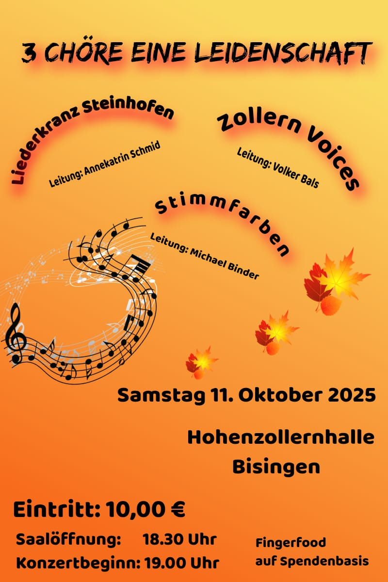 3 Chöre eine Leidenschaft