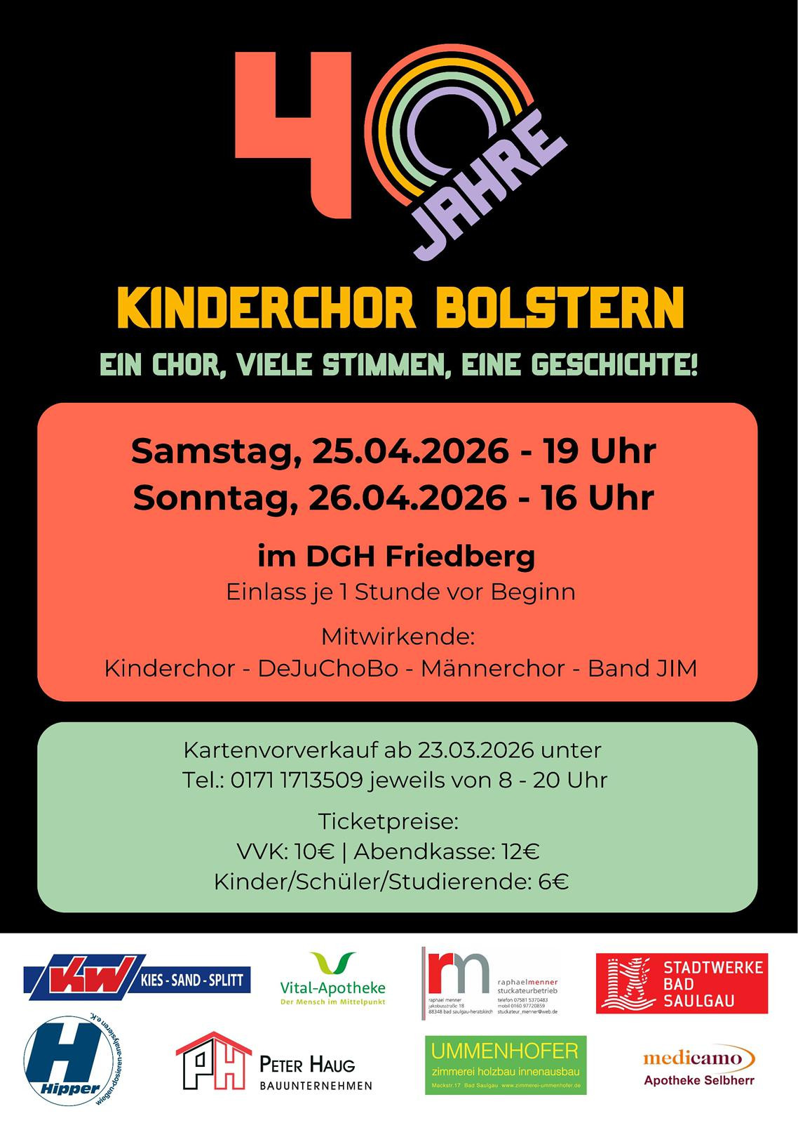 40 Jahre Kinderchor Bolstern