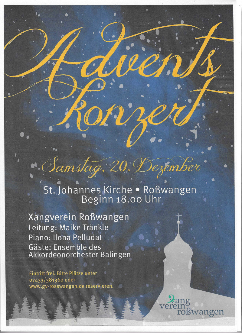 Adventskonzert - Xangverein Ro&szlig;wangen