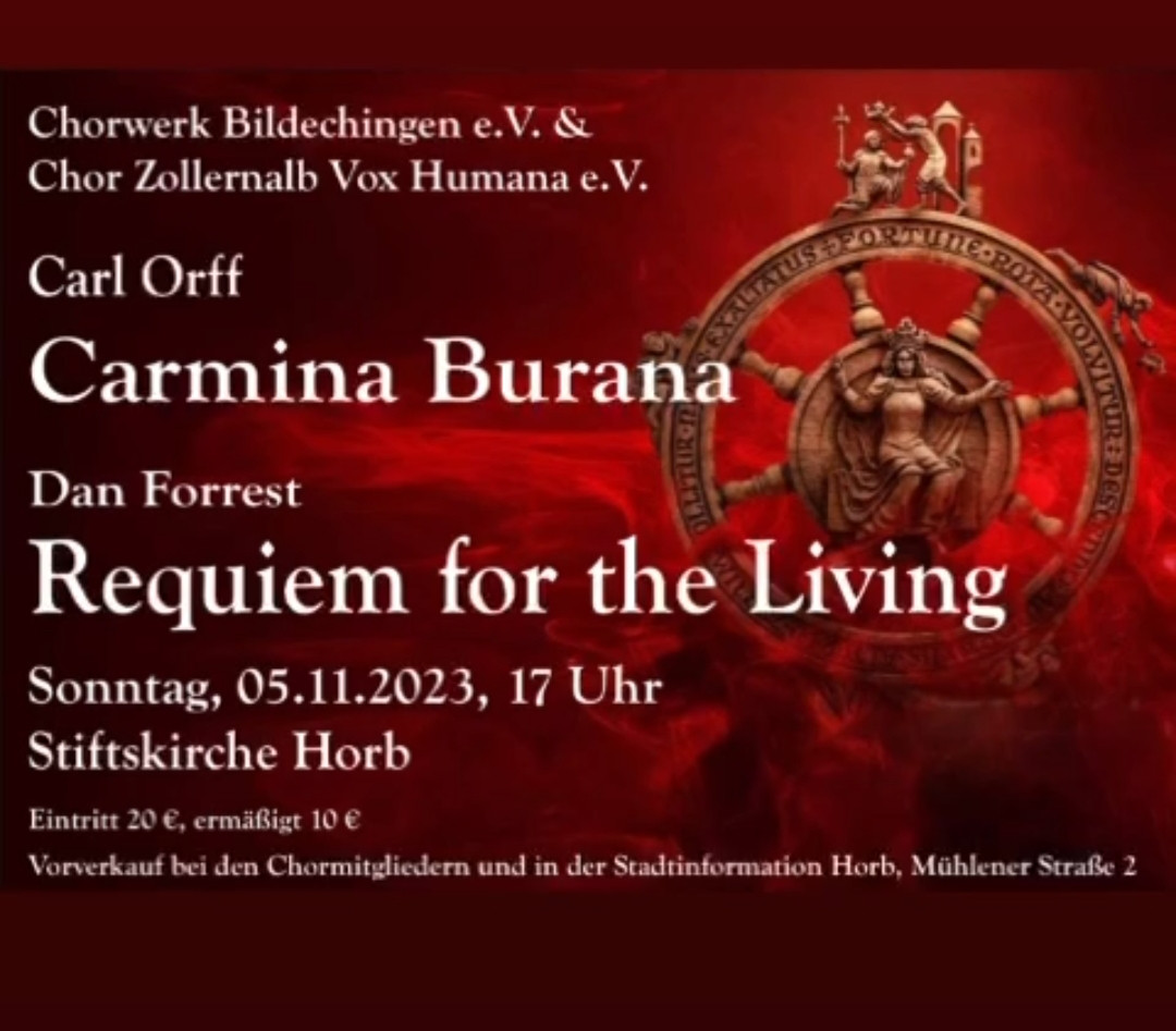 Carmina Burana und Requiem for the living  -    Ein Jahrhundertkonzert des Chorverband Zollernalb-Sigmaringen e.V.