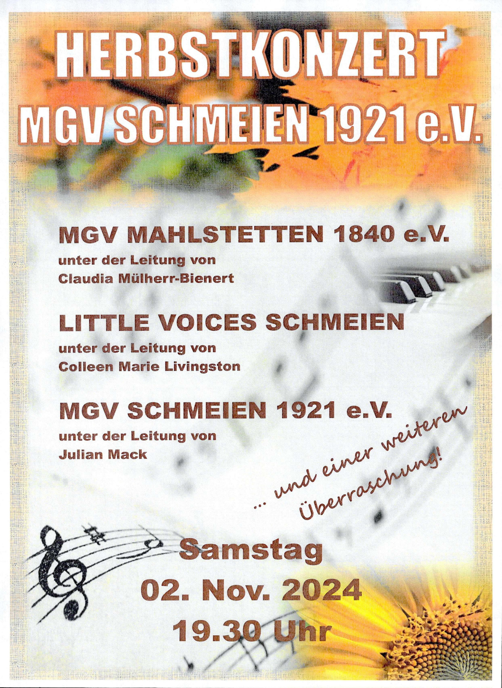 Herbstkonzert MGV Schmeien