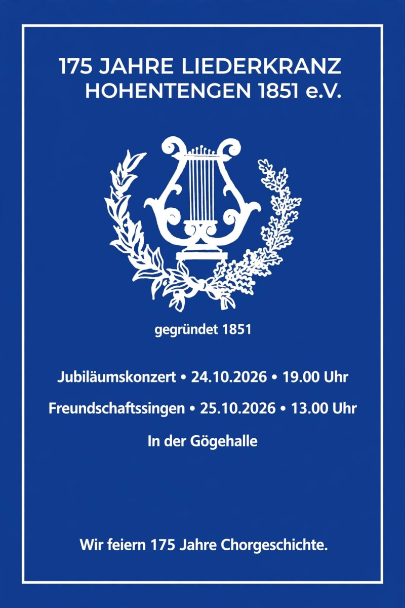 Jubil&auml;umskonzert + Freundschaftssingen
