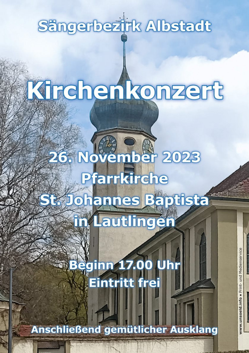 Kirchenkonzert Sängerbezirk Albstadt