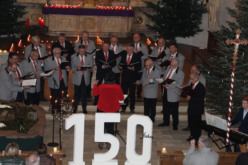 Traditions-Männerchor „Liederkranz Steinhofen 1873 e.V.“ Sang wunderbare Lieder zu Ihrem 150- jährigen Bestehen in der Kirche St. Peter und Paul Steinhofen