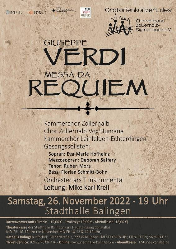 Verdi Requiem @ Kammerchor Zollernalb