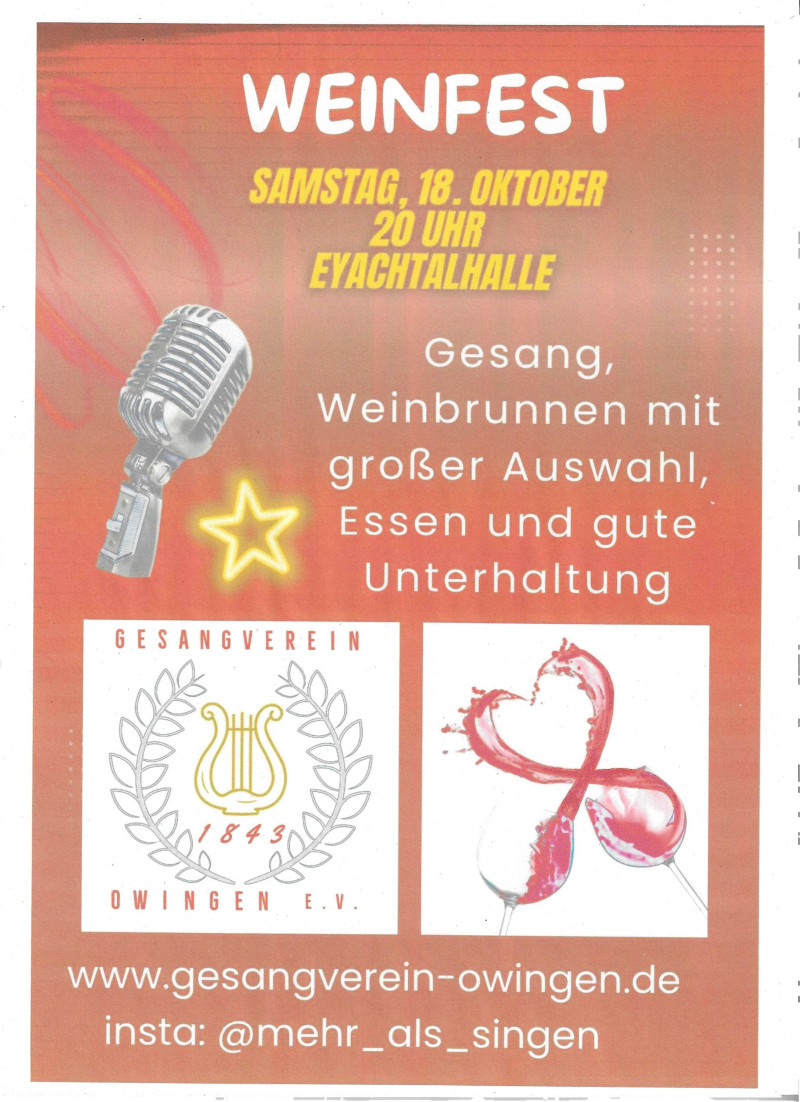 Weinfest Gesangverein Owingen