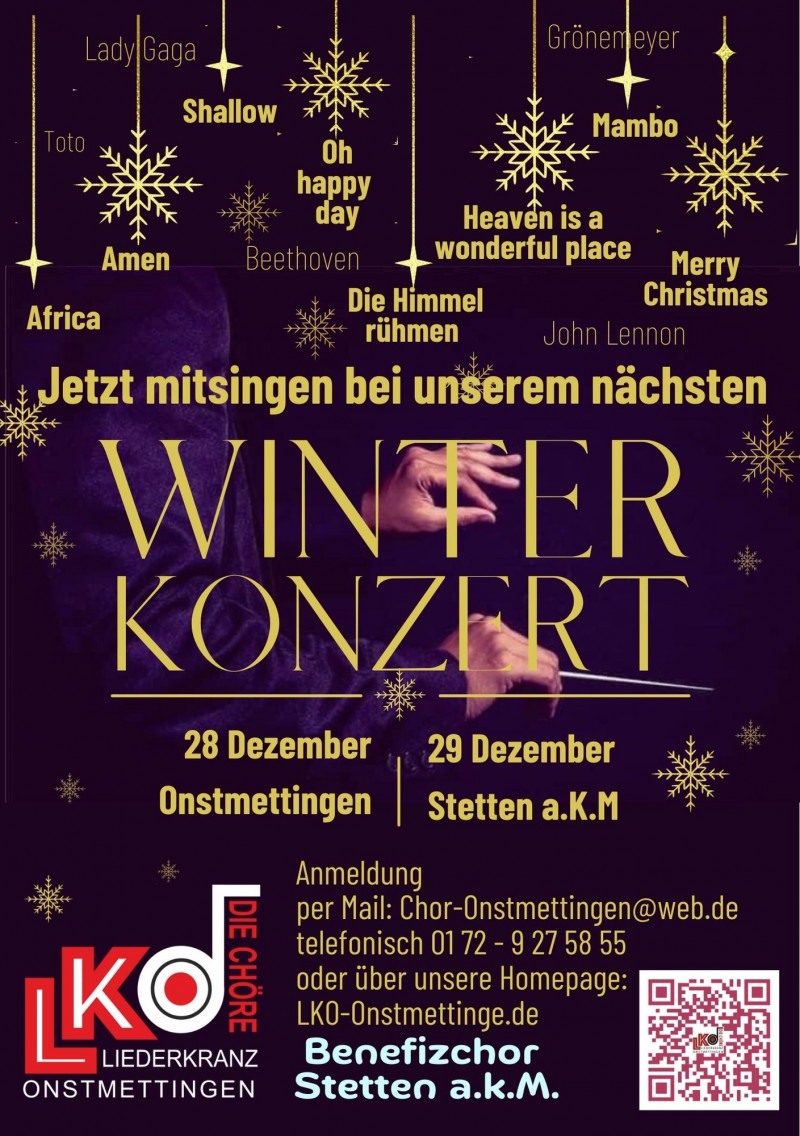 Winterkonzert Liederkranz Onstmettingen